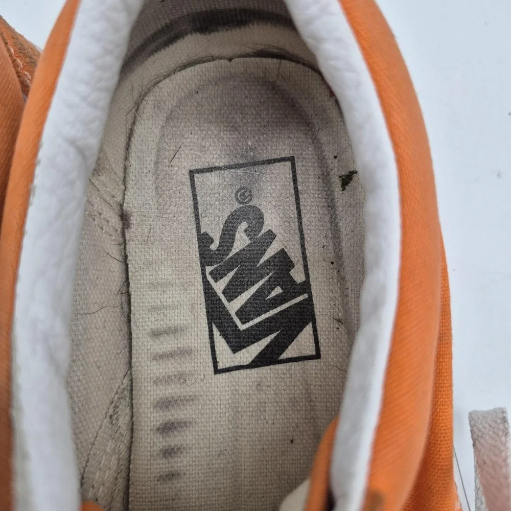Vans Old Skool‎ Shoes Mens Size 5 Orange Suede Low Top Casual Skate Sneakers